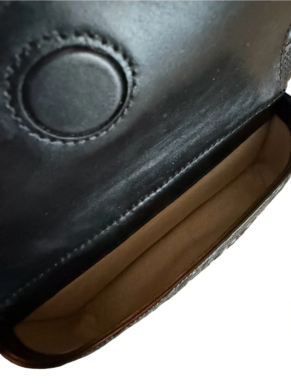 Gucci Black Embossed Monogram Belt Bag